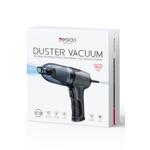 Yesido VC08 Çok Fonksiyonlu 4.000 mAh Bataryalı Kablosuz Süpürge ve Hava Kompresörü - Siyah
