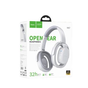 Hoco. W67 Rhyme Bluetooth 5.4 Kulak Üstü Destekli Kablosuz Kulaklık  – Gri